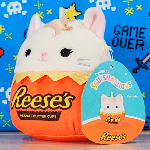 Squishmallow Tovinda the Cat 5" UltraSoft Reese's Peanut Butter Cup Plush NWT - Picture 5 of 11